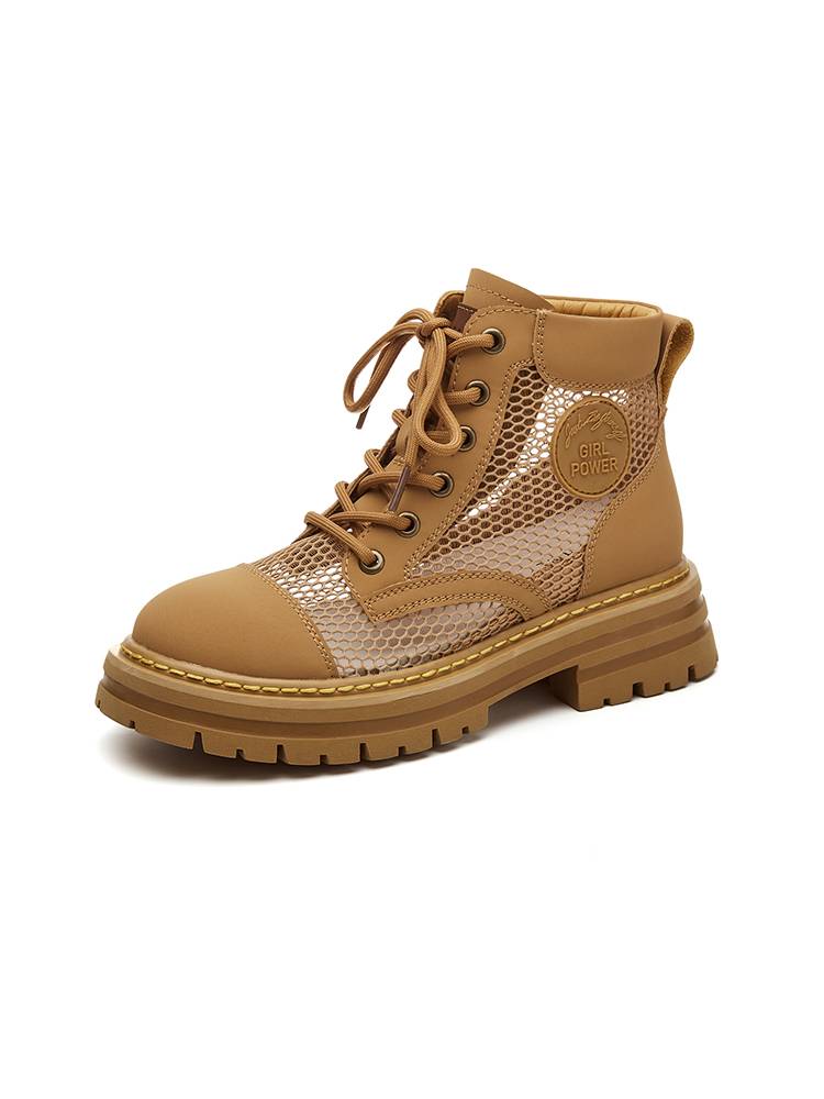 Daphne Martin's boots, 2024 new summer girl's thin short boots, big yellow boots