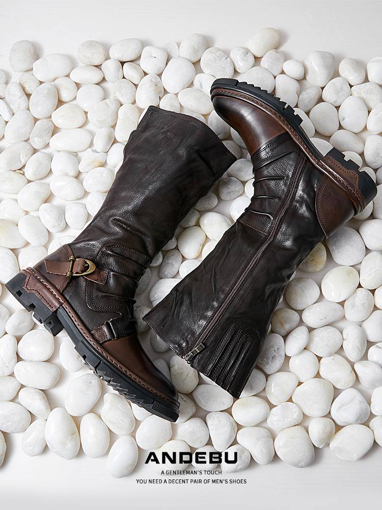 Ande Step Terminal Plus Boots Male Gao Gang Gao Tong Tong Winter Height Zipper Put Chelsea Boots Martin Martin Boots