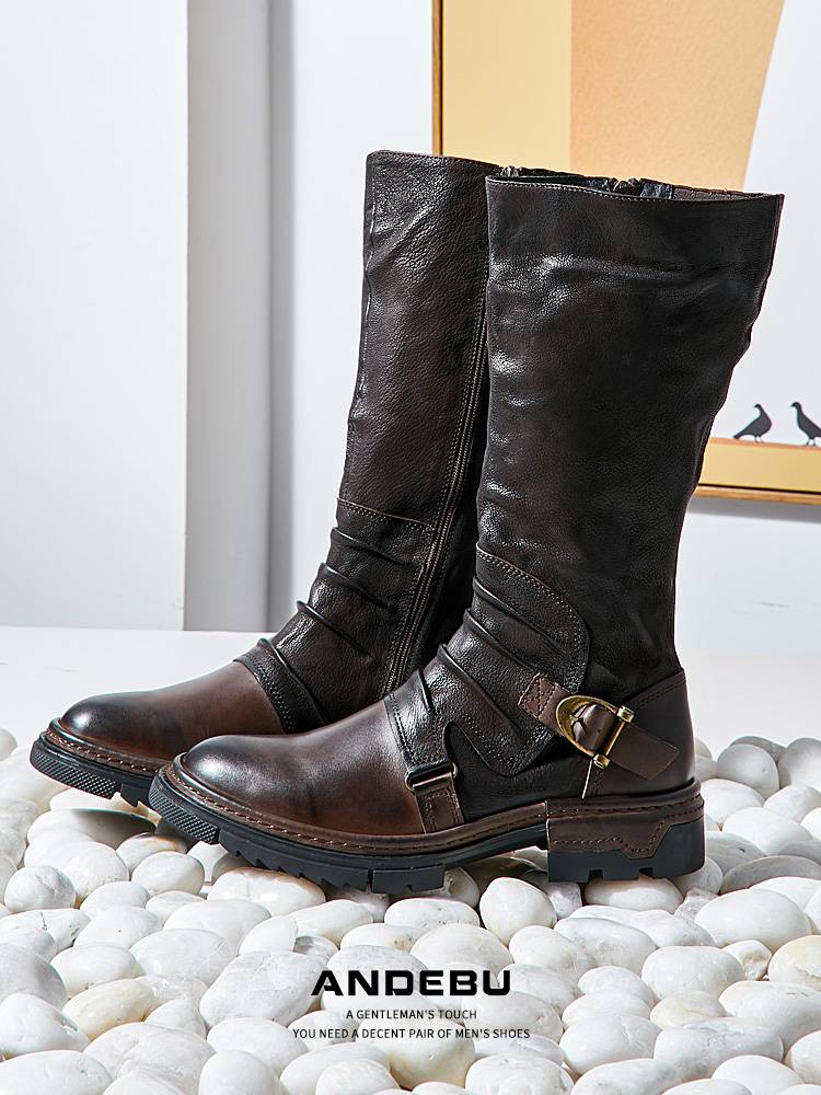 Ande Step Terminal Plus Boots Male Gao Gang Gao Tong Tong Winter Height Zipper Put Chelsea Boots Martin Martin Boots