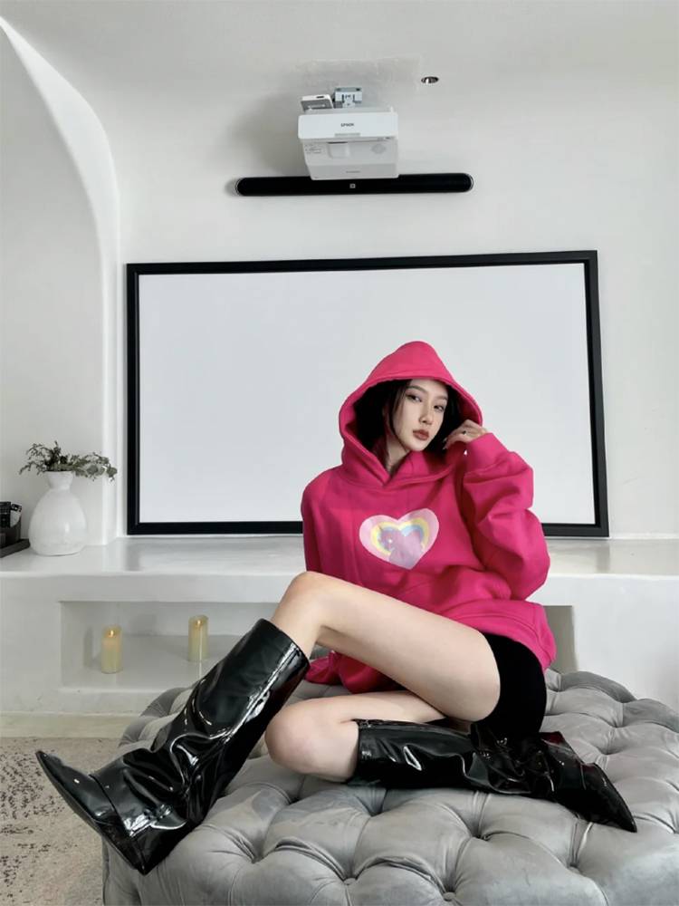 Lin Xiangwan 2024 new model, but knee high boots children pointed high -heeled knight boots patent leather niche pants pipe boots