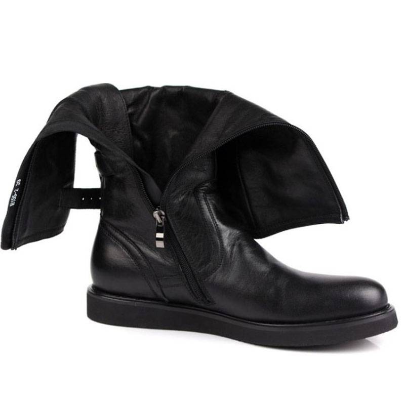 Fashion Trend Mongolian Boots Men's Leather Boots Leather Men's Boots Cow Skin -Leather Boots Boots Facing Boot Boots