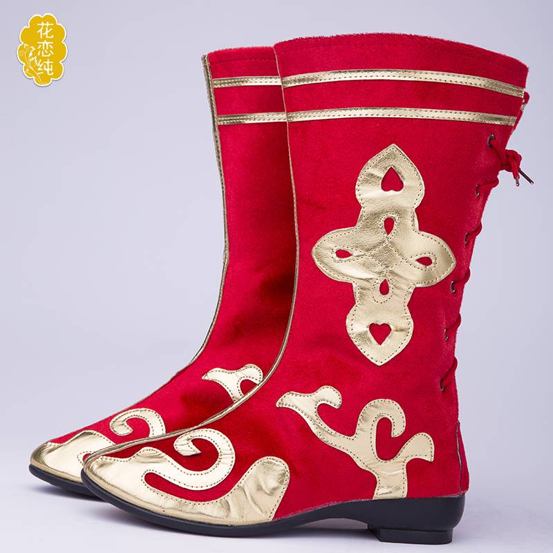 New product ethnic minority adult men and women, Mongolian shoes, Tibetan boots and shoes, Xinjiang Qiang men and women performances, dance boots
