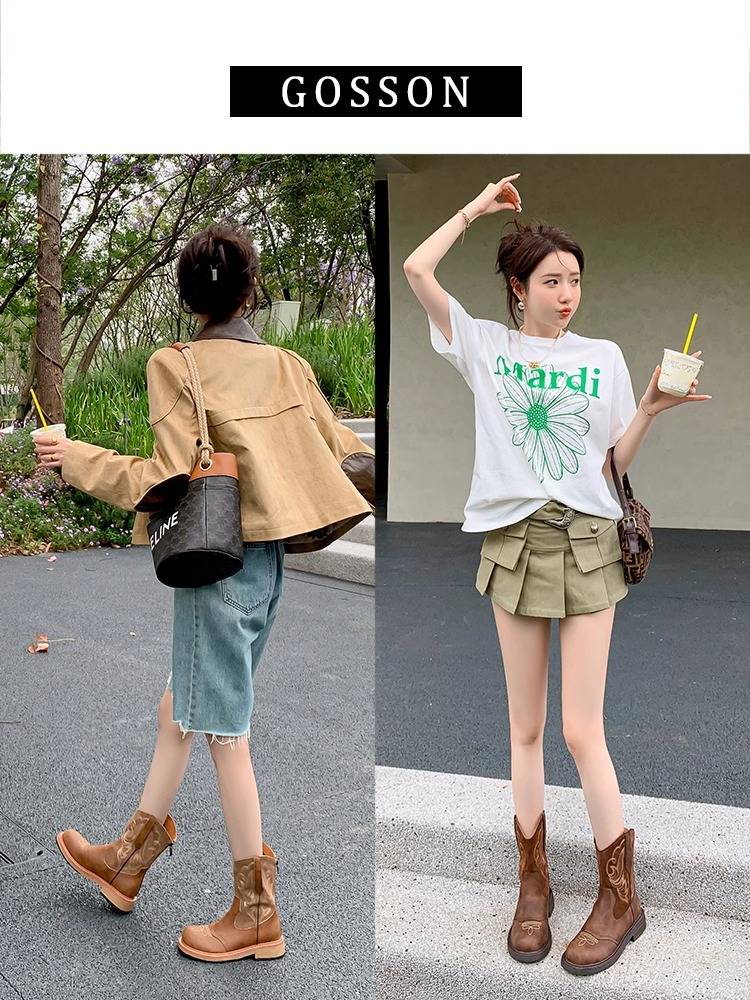 The Deer's Leung Nai Liang is back in time to embroidery the West U.S. Knight's Boots and Short Boots, Martin's Boots for Summer