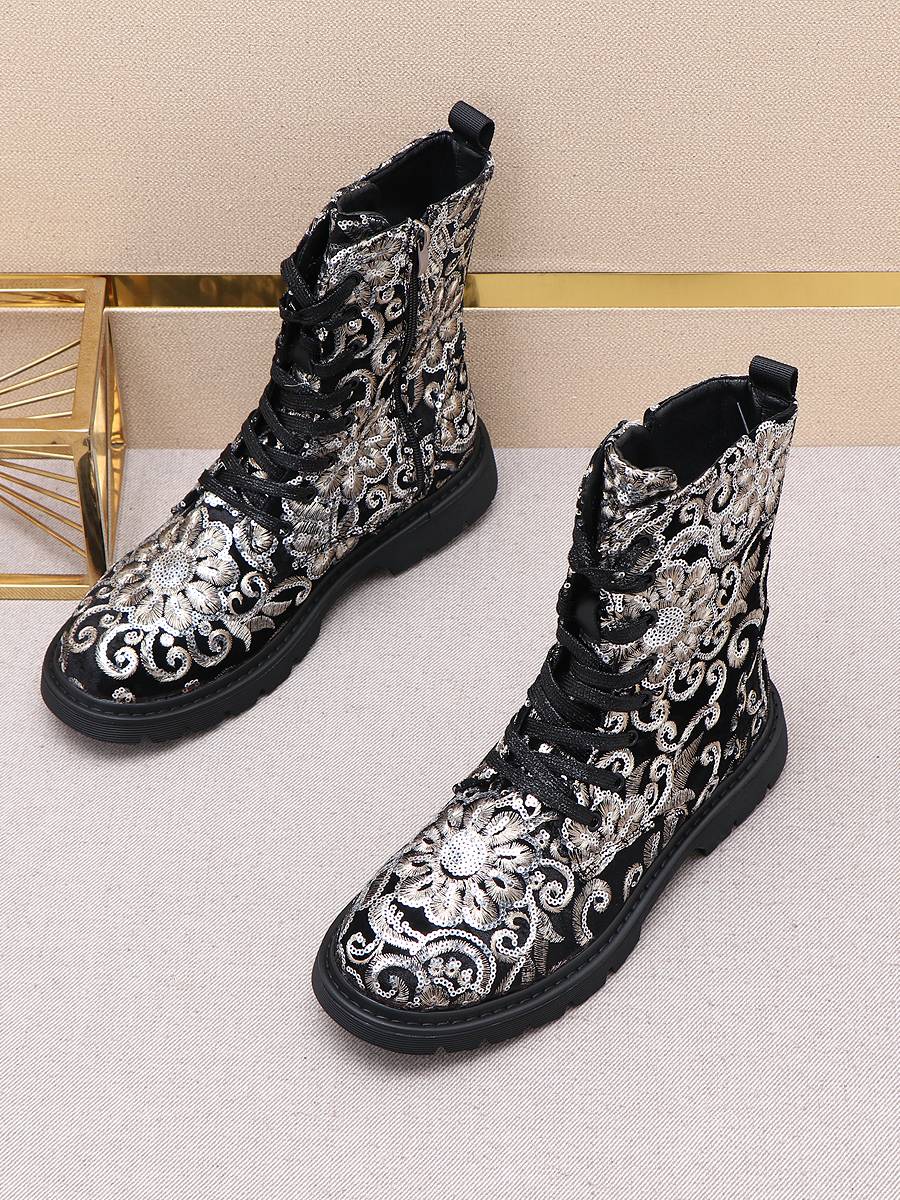 2024 new Martin boots male high -end embroidered boots, Hanfu boots in Hanfu boots, jelly increase the middle tube autumn