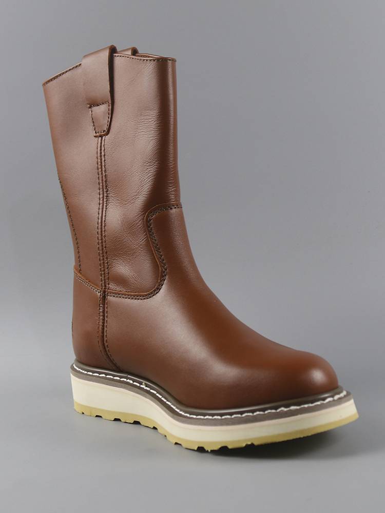 Rare high -end beef products leather men's boots handle head layer cowhide solid special sewing motorcycle boots comfortable horse boots