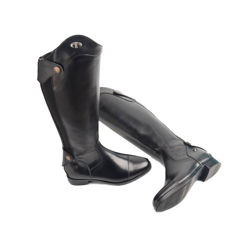Professional equestrian horses boots, leather riding boots, thin version of male and women's high boots, equestrian training barrier boots
