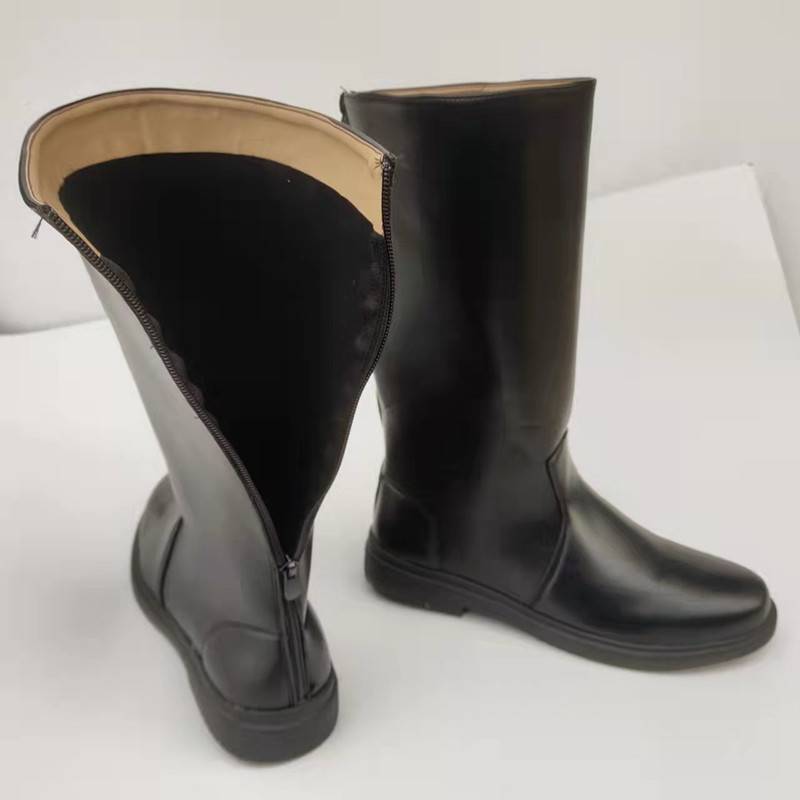Parent -child cowhide new boots children's obstacle barreal boots zipper boots riding boots men and women knights high boots