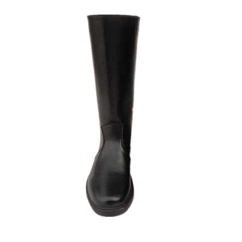 Parent -child cowhide new boots children's obstacle barreal boots zipper boots riding boots men and women knights high boots