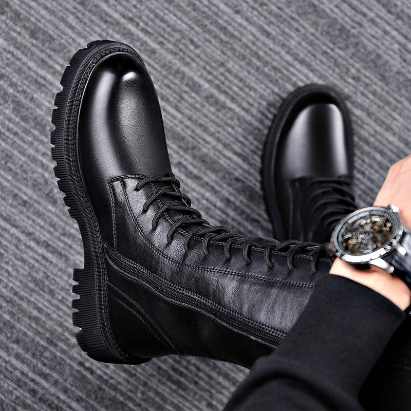 Martin Bootsman's British Flying Motorcycle Rider's Boots in the Fall Boots Threads to help with long boots
