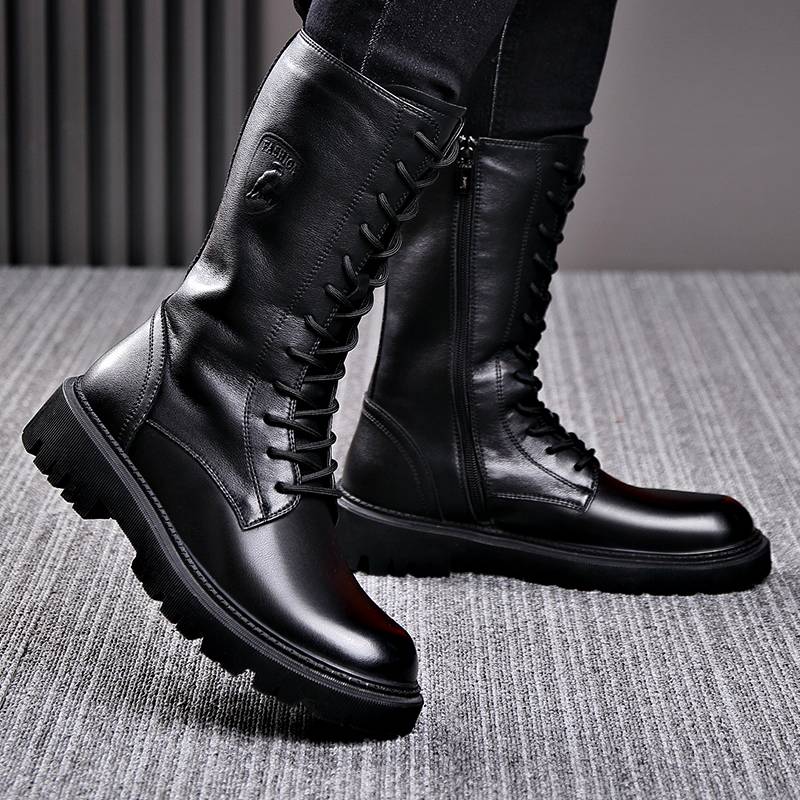 Martin Bootsman's British Flying Motorcycle Rider's Boots in the Fall Boots Threads to help with long boots