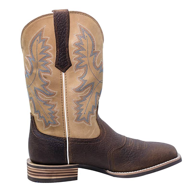 Palitutu new embroidery knight boots thick heel western denim boots ride boots riding shoes male knight boots