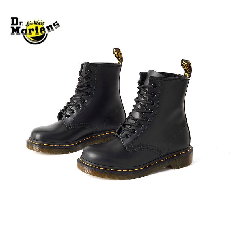 DRMARTENS Black classic eight -hole Martin boots 1460 British style hard skin men's and women's shoes short boots work shoes