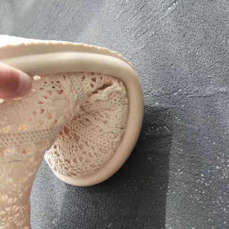 2024 Spring and Summer Boots Women's Sandals Cotton Fairy Fairy Net Boots Hollow Boots Spring and Autumn Single Boots Thin Martin Boots
