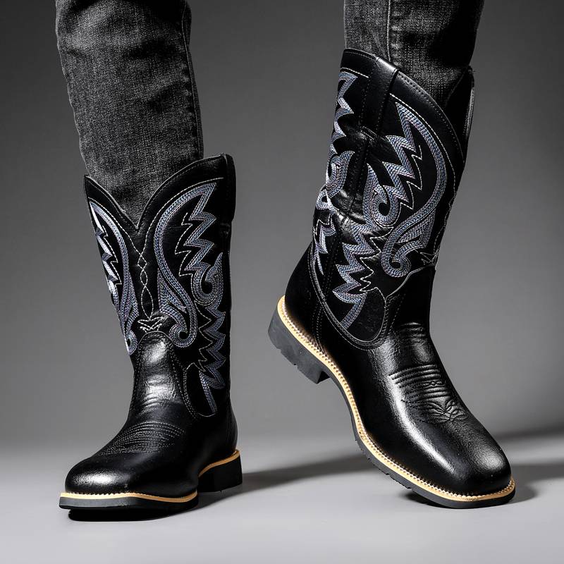 A Mae-chul man with boots and boots for the Western Cowboy and the Moo-Choo-Choo