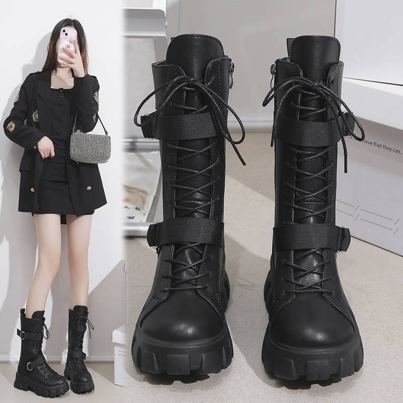 COS dedicated to high -size Martin boots 2024 new real soft Periodone wind thick bottom mid tube locomotive is thin