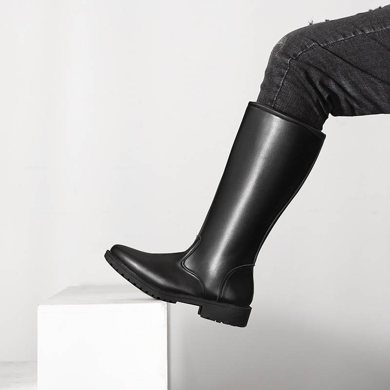 Men and women's leather boots men's shoes COSPLAY Anime Game Circuit Boots Ritual Boots Boot Martin Boots Plus Cotton High Tube