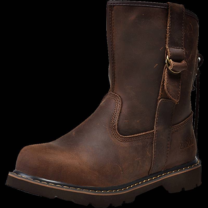 Spring single leather men's boots leather Martin boots men's British motorcycle boots work boots, high -top bartened boots, denim boots