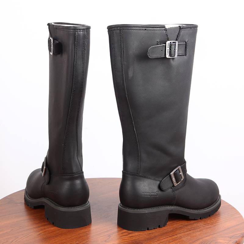 Head layer Creative Gao Ting engineers boots high -heeled leather horse boots, motorcycle boots, riding chief boots, knight boots, male