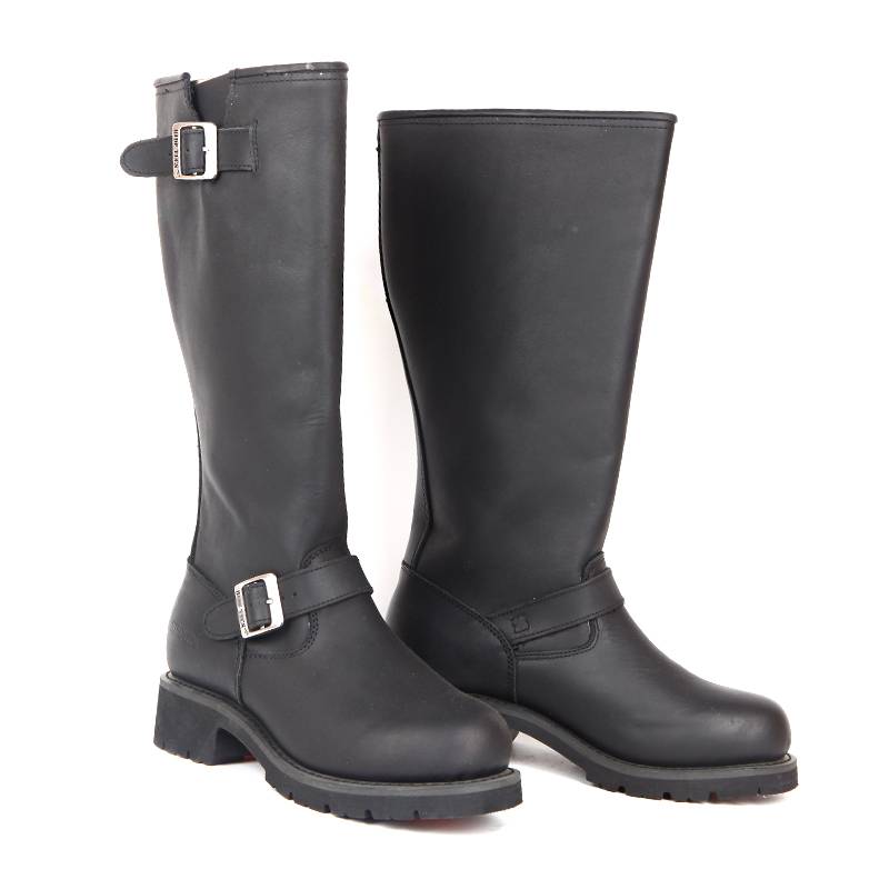 Head layer Creative Gao Ting engineers boots high -heeled leather horse boots, motorcycle boots, riding chief boots, knight boots, male