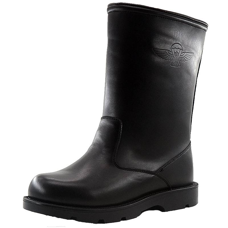 Winter thickened wool horse boots black men's high -top Martin boots mid -tube outdoor cotton boots plus velvet warm Mongolian boots