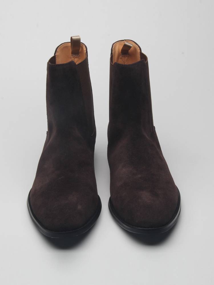 New product European and American summer Chelsea Boot Chelsea boots men's pointed leather British high -top Martin boots