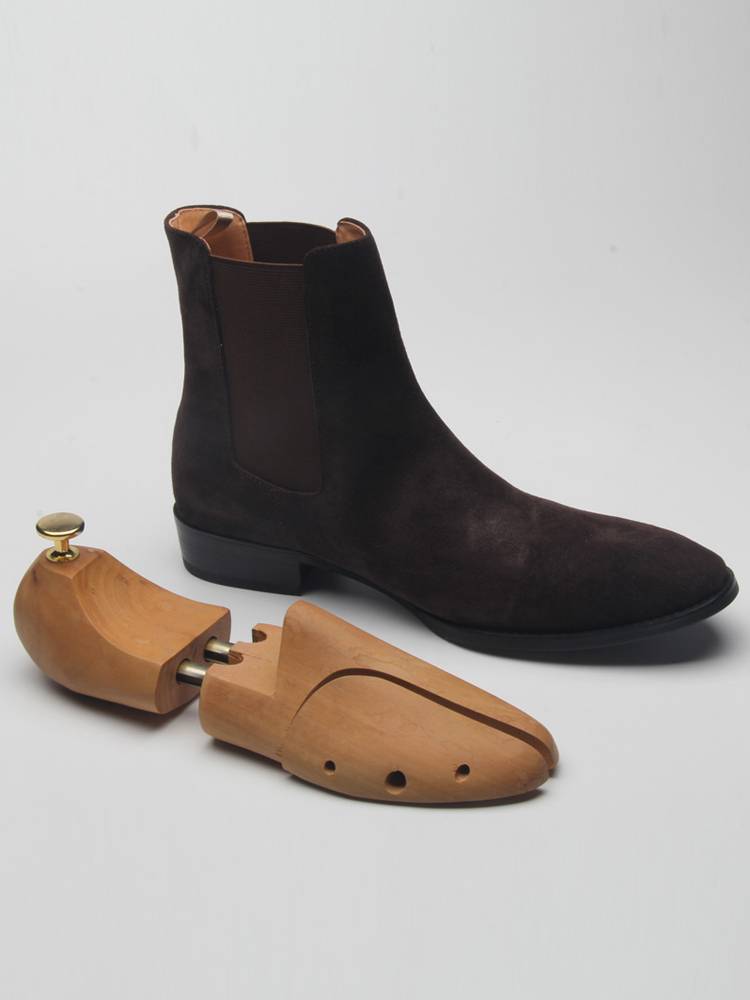New product European and American summer Chelsea Boot Chelsea boots men's pointed leather British high -top Martin boots