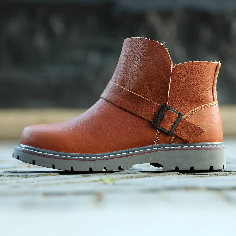 Special offer cowhide Martin boots trendy denim boots, locomotive boots, leather boots, air -breathable men's boots retro boots
