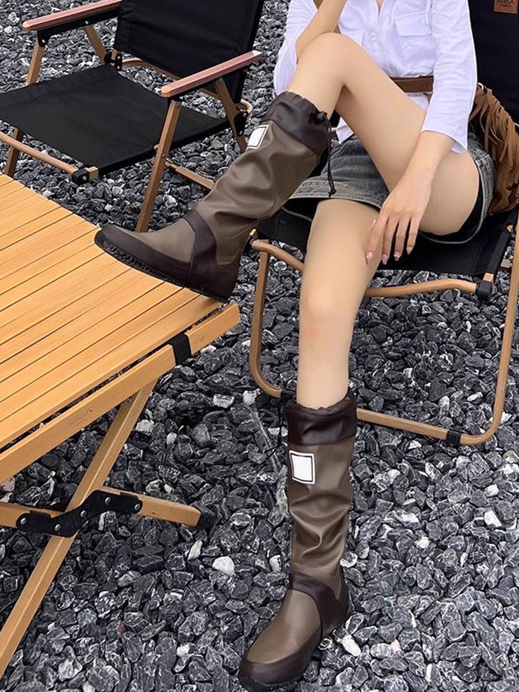 Japanese -style boots 2024 new fashion models outside wearing bird watching boots outdoor anti -skids high -pitch boots