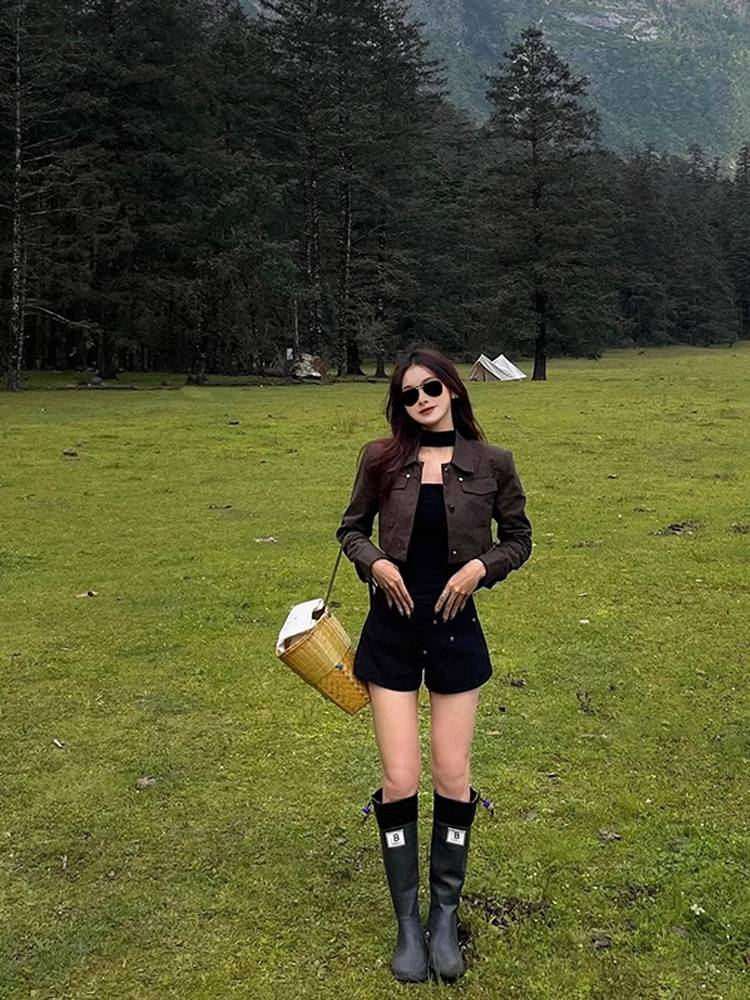 Japanese -style boots 2024 new fashion models outside wearing bird watching boots outdoor anti -skids high -pitch boots