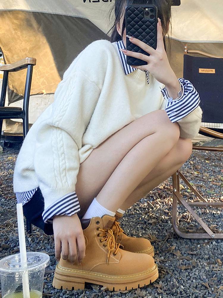 Xinjiang Prairie West Travel Put on Boots Martin Boots Female Summer Western denim Boots Big Yellow Boots Summer Shoes