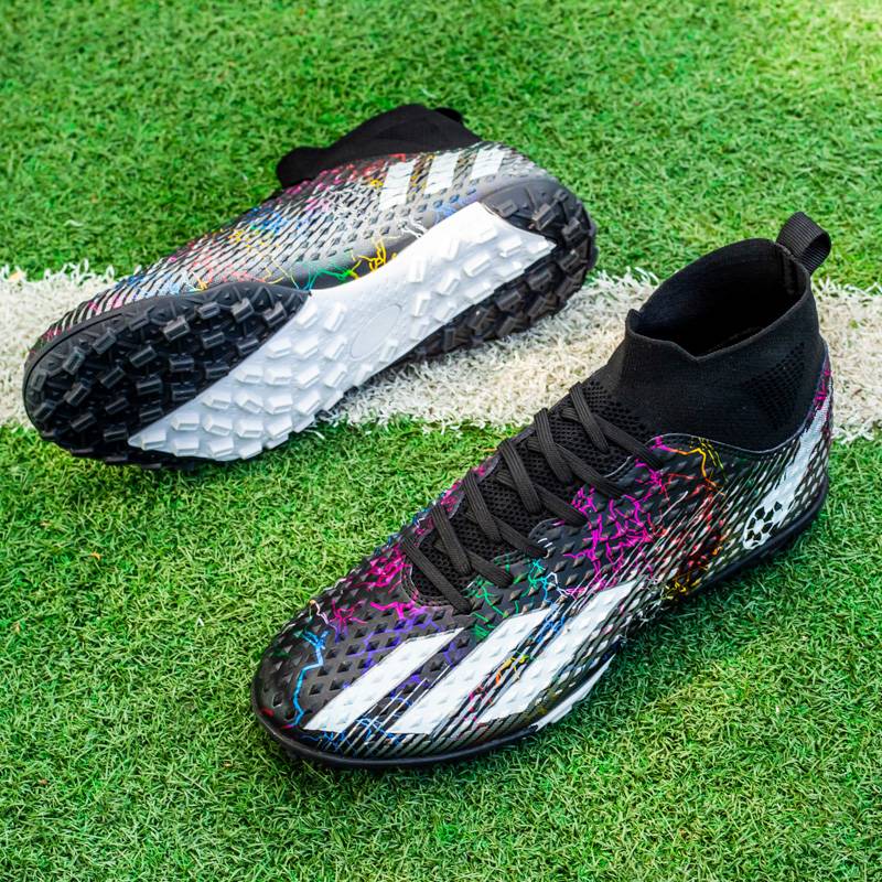 Messi Cristiano Ronaldo Falcon X02 high -top football shoes men's and female broken nail TF long nail assassin 145 training shoes knights