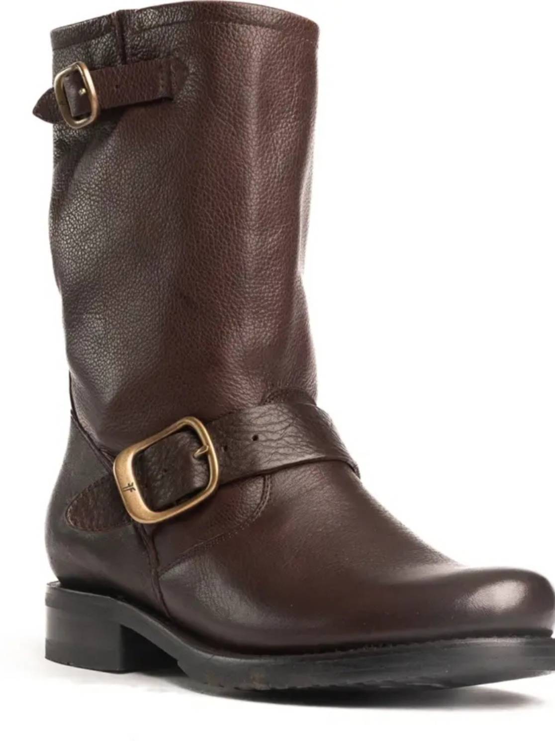 American Frye Fetal Leather Riding Boots Retro Shin Leather Double Caps Motorcycle Boots Motorcycle Boots Female Western Martin Boots