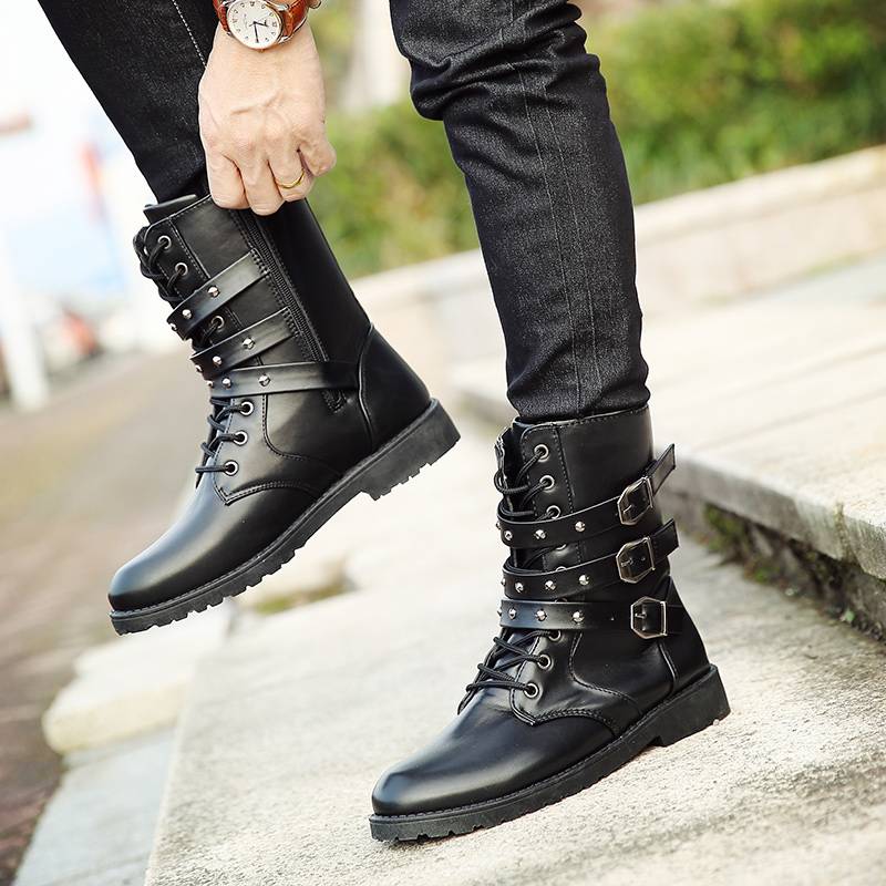 Autumn and Winter Pretend of British Wind Cotton Boots Korean Boots Trend Leather Boots Men's Boot Boots Highnesses Snow Martin Boots