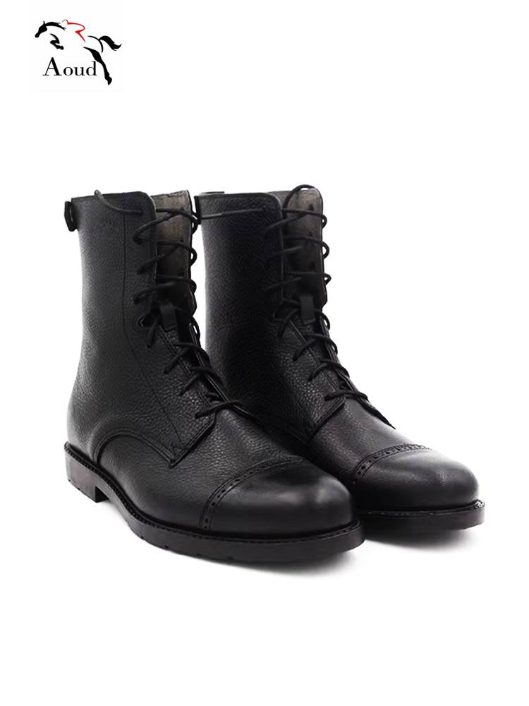 Ladlord Equestrian Boots Cowkarian Knight Short Horse Boots Leather Equestnically Boot British Bar Boot Boot Equel Products