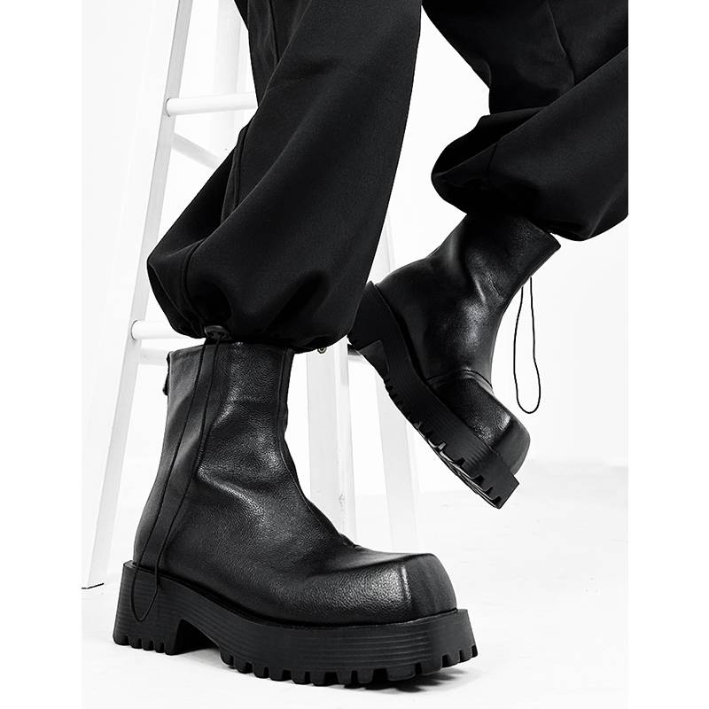 INS British Wind Paris Fangtou Martin Boot Martycles Martycles, European and American couples, high -top leather cigarette smoke boots women