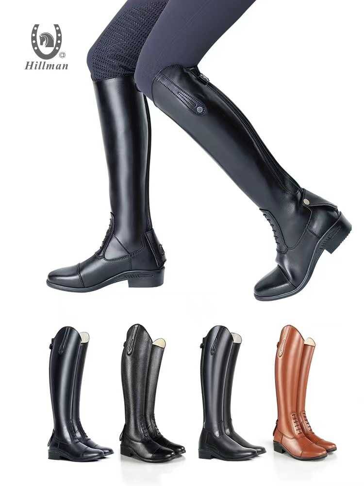 Professional equestrian boots men and women riding boots hillman real cowhide breathable comfortable riding boots 421