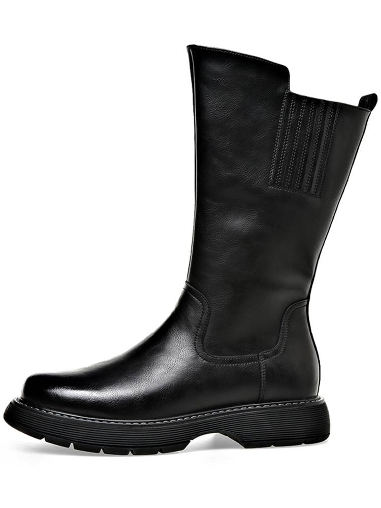 Martin Boots Man warms the winter with velvet leather, and he's got long-skinned boots, round-headed Mongols boots