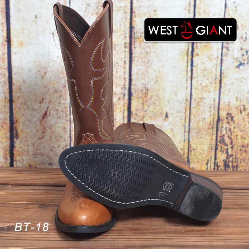 Pure cowhide western denim boots western equestrian boots men and women riding horse boots