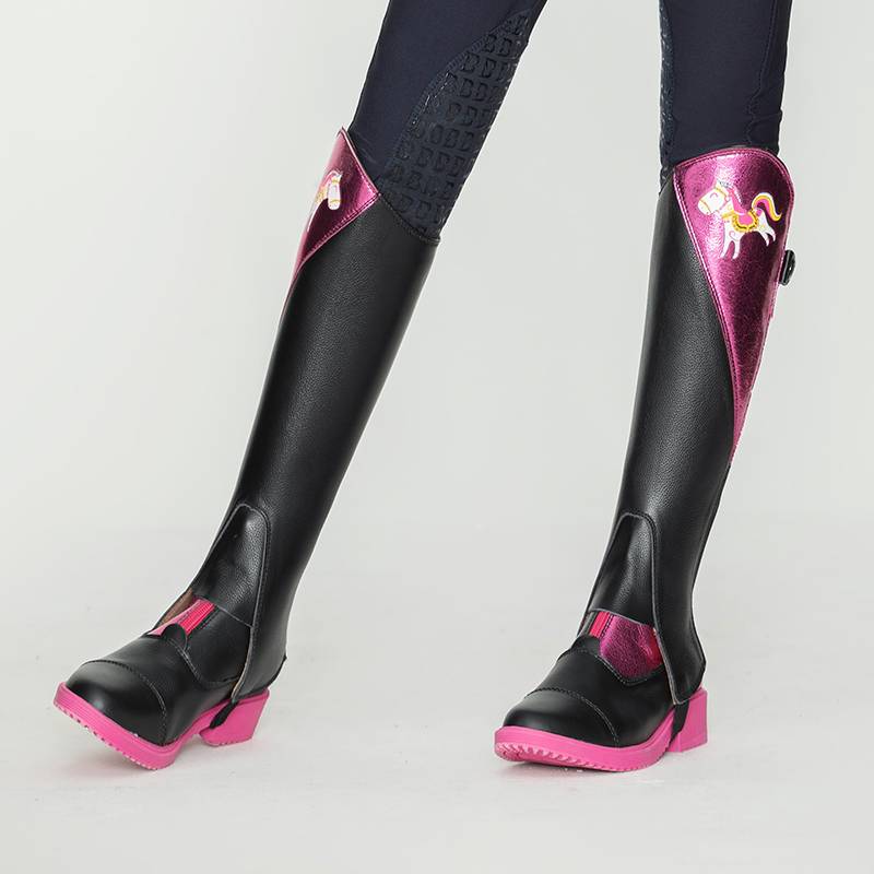 Eight -foot dragon children's horse boots children's equestrian boots short boots, children's riding boots, children's equestrian boots, knights, horse boots