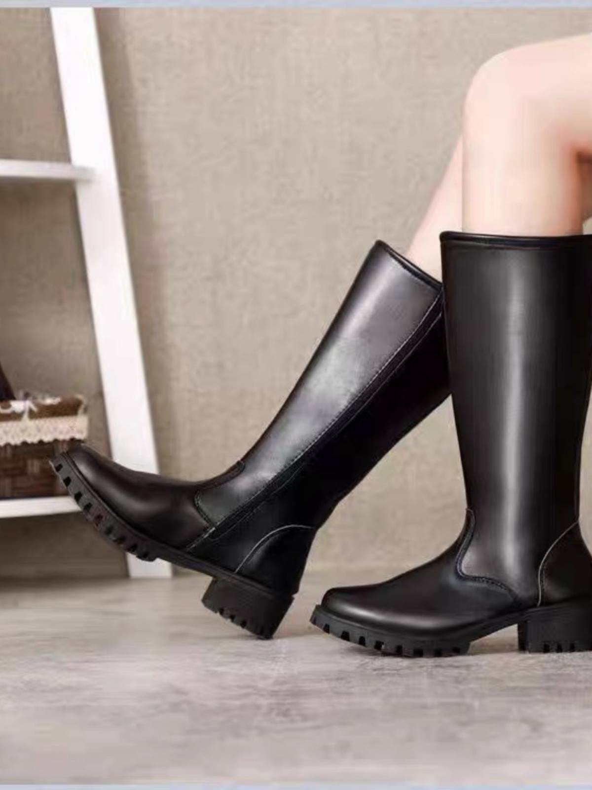 New men's and women's ritual boots high tube guard guards, flag -raising ceremony, parade boots, long cylinder anime drummer band boots
