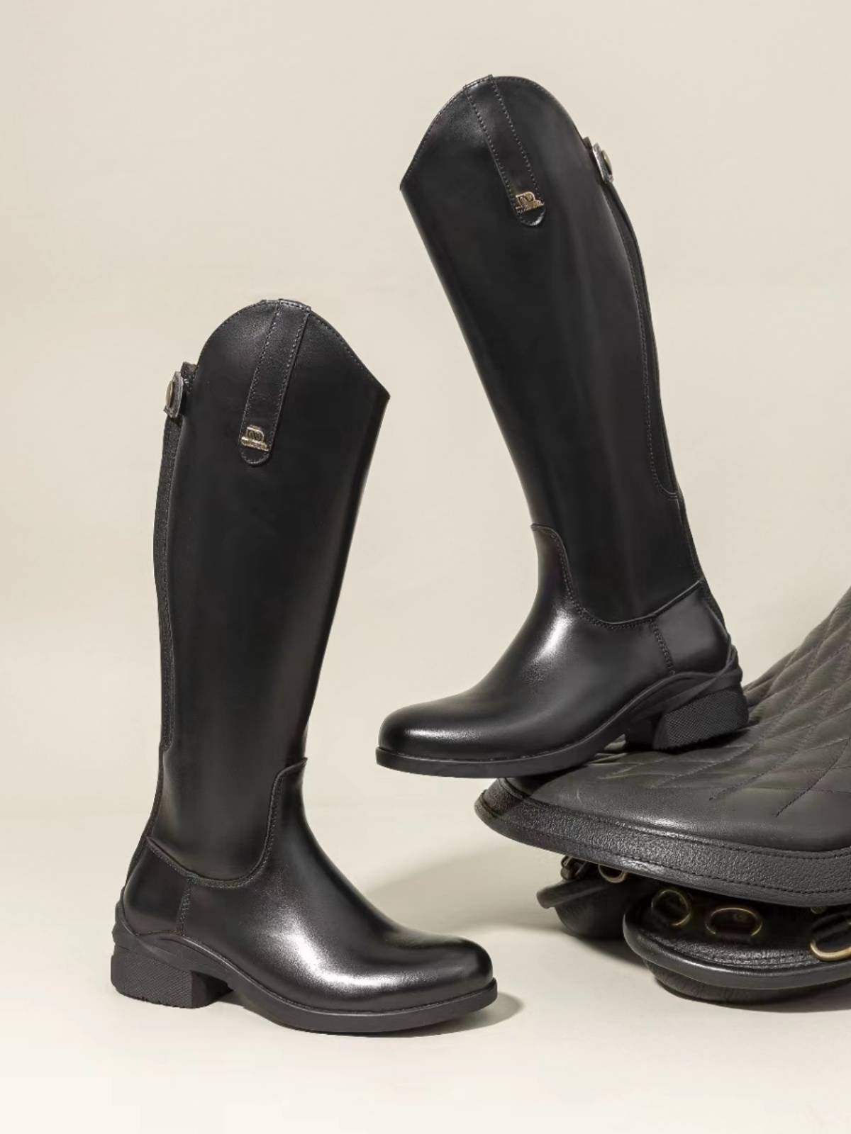 First layer Cowhide Professional Equestrian Boots Children's Horse Riding Training Competition Real Cater Adult Knight Boots