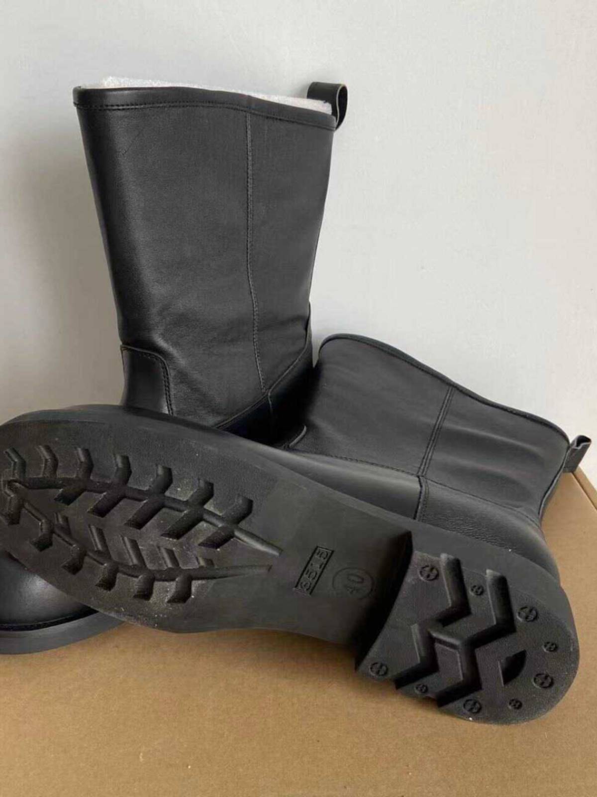 New men's locomotive boots short leather boots outdoor work boots leather noodles, bribir leather boots, Mongolian boots