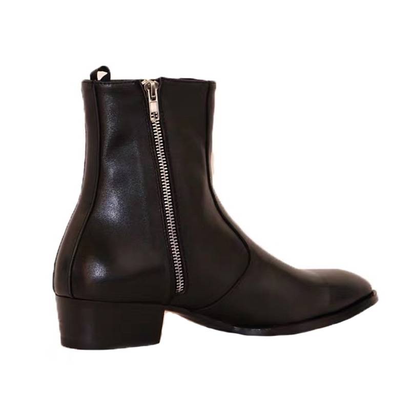 2024 Summer Europe and America CHELSEA BOOT Chelsea boots men's pointed high -top Gang Martin leather denim boots men's tide