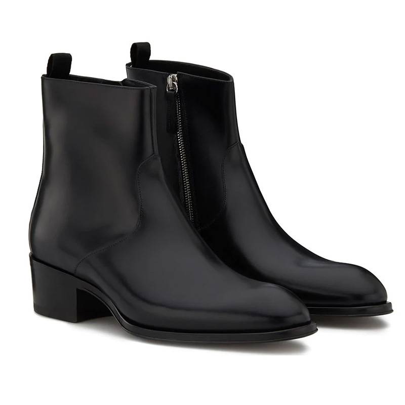 2024 Summer Europe and America CHELSEA BOOT Chelsea boots men's pointed high -top Gang Martin leather denim boots men's tide