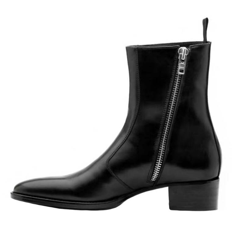 2024 Summer Europe and America CHELSEA BOOT Chelsea boots men's pointed high -top Gang Martin leather denim boots men's tide