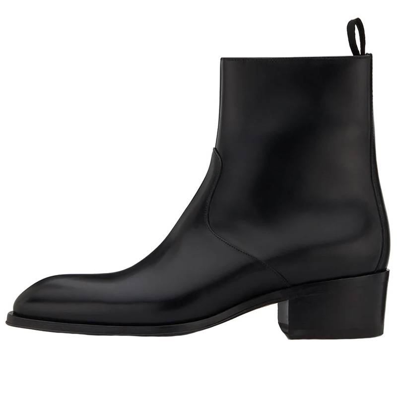 2024 Summer Europe and America CHELSEA BOOT Chelsea boots men's pointed high -top Gang Martin leather denim boots men's tide