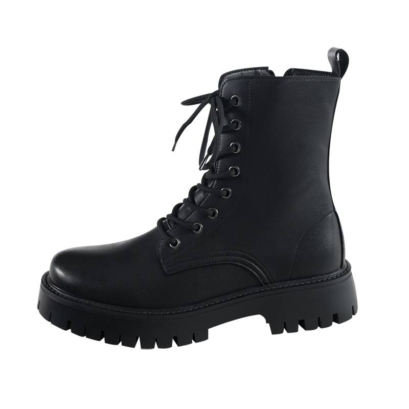 British style INS black Martin boots men's trend summer new leather workers motorcycle boots Korean high -top boots