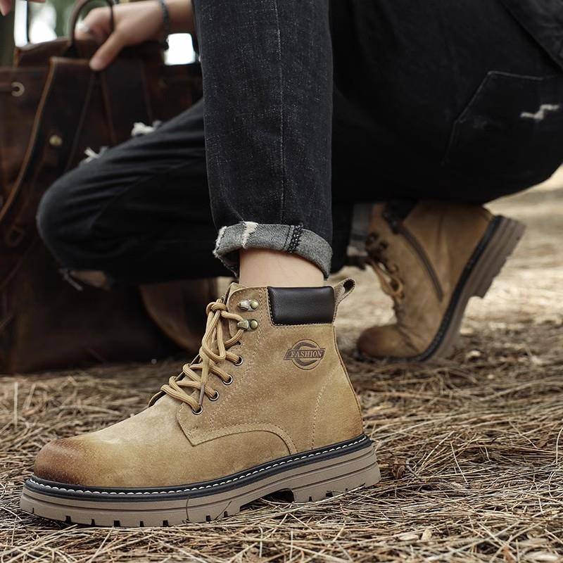 Avgaming Boots Male Gaoding Bang British QAR Autumn and Winter Men's Boots Retro Desert Boots Bangs Boot Boots