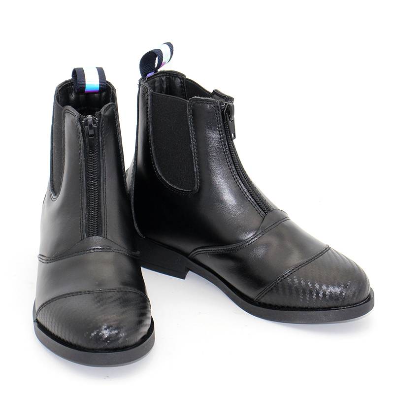 Professional equestrian boots Children's equestrian boots ride boots male and girls real cowhide competition non -skid equestrian equipment set