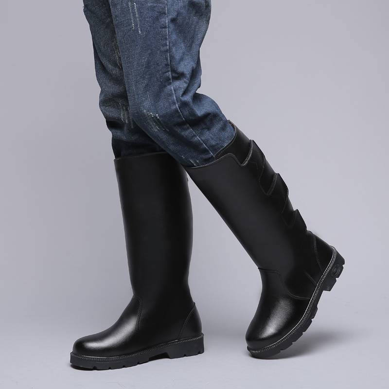 Winter cotton shoes men's high -top horses boots and velvet thickened warm long tube knight boots waterproof waterproof outdoor outdoor outdoor boot